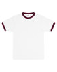 Augusta Sportswear Adult Ringer T-Shirt white/ maroon FlatFront