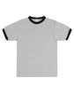 Augusta Sportswear Adult Ringer T-Shirt ath hthr/ black FlatFront