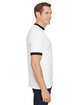 Augusta Sportswear Adult Ringer T-Shirt WHITE/ BLACK ModelSide