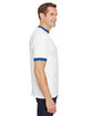 Augusta Sportswear Adult Ringer T-Shirt white/ royal ModelSide