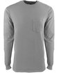 Next Level Apparel Adult Inspired Dye Long-Sleeve Crew with Pocket LEAD FlatFront