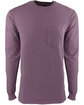 Next Level Apparel Adult Inspired Dye Long-Sleeve Crew with Pocket shiraz OFFront