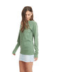 Next Level Apparel Adult Inspired Dye Long-Sleeve Crew with Pocket CLOVER ModelSide