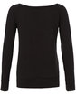 Bella + Canvas Ladies' Sponge Fleece Wide Neck Sweatshirt black OFBack