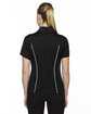 Extreme Ladies' Eperformance™' Tempo Recycled Polyester Performance Textured Polo BLACK ModelBack