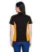 Extreme Ladies' Eperformance™ Fuse Snag Protection Plus Colorblock Polo BLK/ CMPS GOLD ModelBack