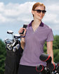 Extreme Ladies' Eperformance™ Launch Snag Protection Striped Polo  Lifestyle