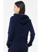 Bella + Canvas Ladies' Classic Pullover Hooded Sweatshirt navy ModelBack