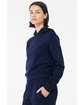 Bella + Canvas Ladies' Classic Pullover Hooded Sweatshirt navy ModelSide