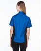 North End Ladies' Fuse Colorblock Twill Shirt TRUE ROYAL/ BLK ModelBack