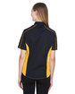 North End Ladies' Fuse Colorblock Twill Shirt BLK/ CMPS GOLD ModelBack