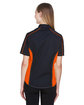 North End Ladies' Fuse Colorblock Twill Shirt BLACK/ ORANGE ModelBack