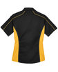 North End Ladies' Fuse Colorblock Twill Shirt BLK/ CMPS GOLD FlatBack