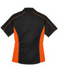 North End Ladies' Fuse Colorblock Twill Shirt BLACK/ ORANGE FlatBack