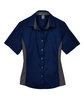 North End Ladies' Fuse Colorblock Twill Shirt CLASC NAVY/ CRBN FlatFront