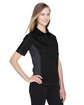 North End Ladies' Fuse Colorblock Twill Shirt BLACK/ CARBON ModelQrt