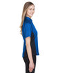 North End Ladies' Fuse Colorblock Twill Shirt TRUE ROYAL/ BLK ModelSide