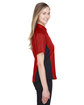 North End Ladies' Fuse Colorblock Twill Shirt CLASSIC RED/ BLK ModelSide