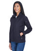 North End Ladies' Three-Layer Fleece Bonded Performance Soft Shell Jacket midnight navy ModelQrt