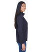 North End Ladies' Three-Layer Fleece Bonded Performance Soft Shell Jacket midnight navy ModelSide