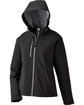 North End Ladies' Prospect Two-Layer Fleece Bonded Soft Shell Hooded Jacket  OFFront