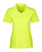 CORE365 Ladies' Radiant Performance Piqué Polo with Reflective Piping safety yellow OFFront