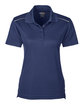 CORE365 Ladies' Radiant Performance Piqué Polo with Reflective Piping classic navy OFFront