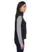 CORE365 Ladies' Journey Fleece Vest heather charcoal ModelSide