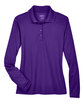 CORE365 Ladies' Pinnacle Performance Long-Sleeve Piqué Polo campus purple FlatFront