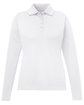 CORE365 Ladies' Pinnacle Performance Long-Sleeve Piqué Polo white OFFront