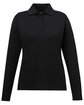 CORE365 Ladies' Pinnacle Performance Long-Sleeve Piqué Polo black OFFront
