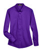 CORE365 Ladies' Operate Long-Sleeve Twill Shirt CAMPUS PURPLE FlatFront