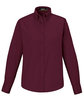 CORE365 Ladies' Operate Long-Sleeve Twill Shirt BURGUNDY OFFront