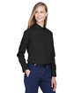 CORE365 Ladies' Operate Long-Sleeve Twill Shirt BLACK ModelQrt