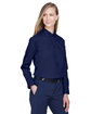 CORE365 Ladies' Operate Long-Sleeve Twill Shirt CLASSIC NAVY ModelQrt