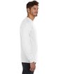Anvil Adult Midweight Long-Sleeve T-Shirt WHITE ModelSide