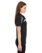 North End Ladies' Impact Performance Polyester Piqu Colorblock Polo black ModelSide