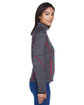 North End Ladies' Flux Mélange Bonded Fleece Jacket CARBON/ OLY RED ModelSide