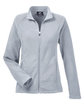 UltraClub Ladies' Cool & Dry Full-Zip Microfleece silver OFFront