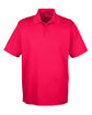 UltraClub Men's Cool & Dry Mesh Piqué Polo RED OFFront