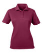 UltraClub Ladies' Cool & Dry Mesh Piqué Polo maroon OFFront