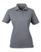 UltraClub Ladies' Cool & Dry Mesh Piqué Polo charcoal OFFront