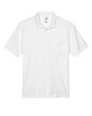 UltraClub Adult Cool & Dry Mesh PiquPolo with Pocket white FlatFront