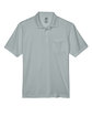 UltraClub Adult Cool & Dry Mesh PiquPolo with Pocket silver FlatFront