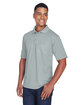 UltraClub Adult Cool & Dry Mesh PiquPolo with Pocket silver ModelQrt