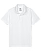 UltraClub Youth Cool & Dry Mesh PiquPolo white FlatFront