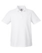 UltraClub Youth Cool & Dry Mesh PiquPolo white OFFront