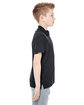 UltraClub Youth Cool & Dry Mesh PiquPolo black ModelSide