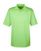UltraClub Men's Cool & Dry Jacquard Stripe Polo light green OFFront