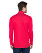UltraClub Men's Cool & Dry Sport Quarter-Zip Pullover red ModelBack